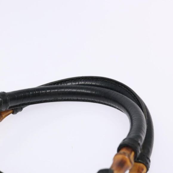 GUCCI Bamboo GG Canvas Hand Bag Black - Picture 8 of 12